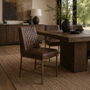 Hospitality furniture - Diamond-Stitched Leather-Inspired Dining Chairs (2) - www.oroatrade.com