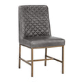 Hospitality furniture - Diamond-Stitched Leather-Inspired Dining Chairs (2) - www.oroatrade.com