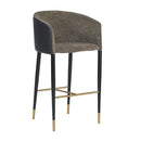 Hospitality furniture - Gray Fabric & Leather Bar Stool - www.oroatrade.com
