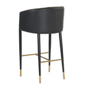 Hospitality furniture - Gray Fabric & Leather Bar Stool - www.oroatrade.com