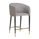 Hospitality furniture - Taupe Leather Counter Stool - www.oroatrade.com