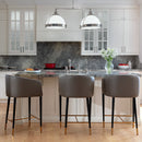 Hospitality furniture - Taupe Leather Counter Stool - www.oroatrade.com