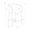 Hospitality furniture - Taupe Leather Counter Stool - www.oroatrade.com