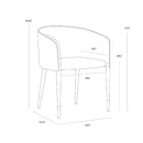 Hospitality furniture - Fabric & Leather Dining Armchair - www.oroatrade.com