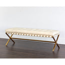 Hospitality furniture - Button Tufted Leather Bench - www.oroatrade.com