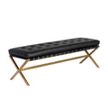 Hospitality furniture - Button Tufted Leather Bench - www.oroatrade.com