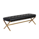 Hospitality furniture - Button Tufted Leather Bench - www.oroatrade.com