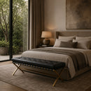 Hospitality furniture - Button Tufted Leather Bench - www.oroatrade.com
