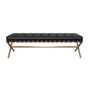 Hospitality furniture - Button Tufted Leather Bench - www.oroatrade.com