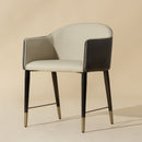 Hospitality furniture - Cream Leather Dining Armchair - www.oroatrade.com