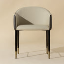 Hospitality furniture - Cream Leather Dining Armchair - www.oroatrade.com