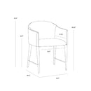 Hospitality furniture - Cream Leather Dining Armchair - www.oroatrade.com