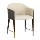 Hospitality furniture - Cream Leather Dining Armchair - www.oroatrade.com