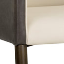 Hospitality furniture - Cream Leather Dining Armchair - www.oroatrade.com