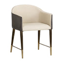 Hospitality furniture - Cream Leather Dining Armchair - www.oroatrade.com
