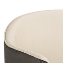 Hospitality furniture - Cream Leather Dining Armchair - www.oroatrade.com