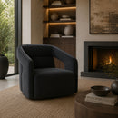 Hospitality furniture - Fabric Upholstered Swivel Lounge Chair - www.oroatrade.com