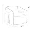 Hospitality furniture - Fabric Upholstered Swivel Lounge Chair - www.oroatrade.com