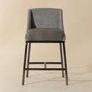 Hospitality furniture - Gray Leather Seat Counter Stool - www.oroatrade.com