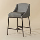 Hospitality furniture - Gray Leather Seat Counter Stool - www.oroatrade.com