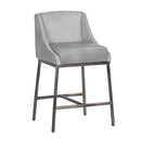 Hospitality furniture - Gray Leather Seat Counter Stool - www.oroatrade.com