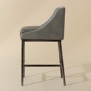 Hospitality furniture - Gray Leather Seat Counter Stool - www.oroatrade.com