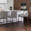 Hospitality furniture - Gray Leather Seat Counter Stool - www.oroatrade.com