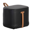 Hospitality furniture - Black Leather-Inspired Ottoman - www.oroatrade.com