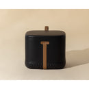 Hospitality furniture - Black Leather-Inspired Ottoman - www.oroatrade.com