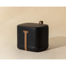 Hospitality furniture - Black Leather-Inspired Ottoman - www.oroatrade.com