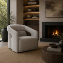 Hospitality furniture - Fabric Upholstered Swivel Lounge Chair - www.oroatrade.com