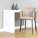 Hospitality furniture - Two-Toned Leather Counter Stool - www.oroatrade.com