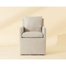 Hospitality furniture - Linen Wheeled Dining Chair - www.oroatrade.com