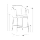 Hospitality furniture - Two-Toned Leather Counter Stool - www.oroatrade.com