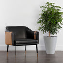 Hospitality furniture - Two-Toned Leather Lounge Chair - www.oroatrade.com