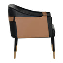 Hospitality furniture - Two-Toned Leather Lounge Chair - www.oroatrade.com