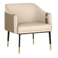 Hospitality furniture - Two-Toned Leather Lounge Chair - www.oroatrade.com