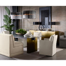 Hospitality furniture - White Linen Wheeled Dining Chair - www.oroatrade.com