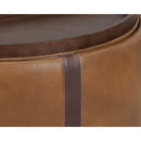 Hospitality furniture - Round Leather Wheeled Storage Ottoman - www.oroatrade.com