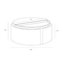 Hospitality furniture - Round Leather Wheeled Storage Ottoman - www.oroatrade.com