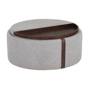 Hospitality furniture - Round Leather Wheeled Storage Ottoman - www.oroatrade.com