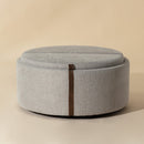 Hospitality furniture - Round Leather Wheeled Storage Ottoman - www.oroatrade.com