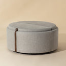 Hospitality furniture - Round Leather Wheeled Storage Ottoman - www.oroatrade.com