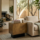 Hospitality furniture - Rectangular Brass Side Table - www.oroatrade.com