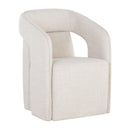 Hospitality furniture - Fabric Upholstered Wheel Dining Armchair - www.oroatrade.com