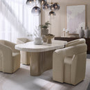 Hospitality furniture - Fabric Upholstered Wheel Dining Armchair - www.oroatrade.com