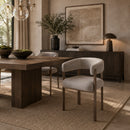 Hospitality furniture - Curved Wood Frame Dining Armchair - www.oroatrade.com