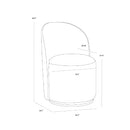 Hospitality furniture - Fabric Swivel Dining Chair - www.oroatrade.com