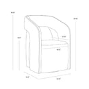 Hospitality furniture - Fabric Upholstered Wheel Dining Armchair - www.oroatrade.com