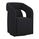 Hospitality furniture - Fabric Upholstered Wheel Dining Armchair - www.oroatrade.com